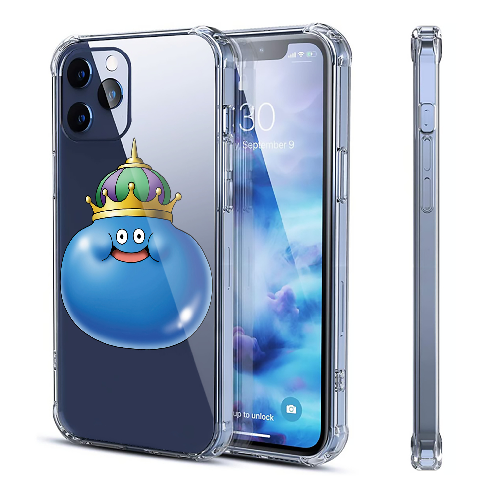 （画像用） ドラゴンクエスト Doragon Kuesuto Dragon Quest 【iPhone 12シリーズ対応】透明スマホケース（クリアソフトケース）
